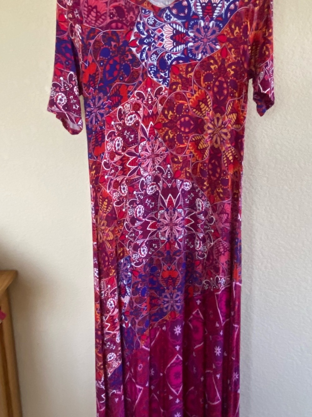 Soft Surroundings Pink & Purple Paisley Maxi Dress